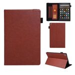Custodia per tablet in pelle Smart serie straordinaria per Amazon Kindle Fire HD10 2017/2019 (marrone)