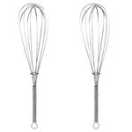 Mini frusta manuale in acciaio inossidabile manuale per uso domestico da 2 pezzi, dimensioni: 12 pollici