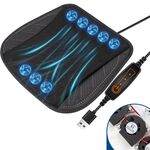 Cuscino del sedile traspirante ventilato ventilato estivo per auto USB (ventola nera da 8 set)