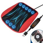 Cuscino del sedile traspirante ventilato ventilato estivo per auto USB (ventilatore rosso da 8 set)