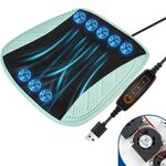Cuscino del sedile traspirante ventilato estivo per auto USB (ventilatore blu da 8 set)