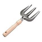 Attrezzi per spalare il giardino, kit da giardinaggio con manico in legno addensato, modello: forchetta tripla