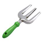 Attrezzi per spalare da giardino, kit da giardinaggio con manico in plastica addensata, modello: forchetta tripla