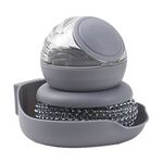 Spazzola per la rimozione delle macchie della pressa da cucina con dispenser di sapone Spazzola per la pulizia della decalcificazione (grigio)