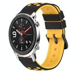 Per Amazfit GTR 42mm 20mm cinturino in silicone bicolore (nero + rosso)