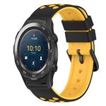 Per Huawei Watch 2 Cinturino in silicone bicolore da 20 mm (nero + rosso)