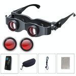 DM0125 Binocolo da pesca 3X Binocolo di tipo in vetro con messa a fuoco regolabile con lente polarizzata rossa