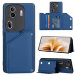 Per OPPO Reno11 Pro Global Skin Feel PU + TPU + custodia per telefono con slot per schede PC (blu reale)