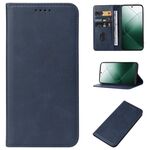 Per la custodia del telefono in pelle con chiusura magnetica Xiaomi 14 (blu)
