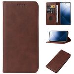 Per la custodia del telefono in pelle con chiusura magnetica Xiaomi 14 Pro (marrone)