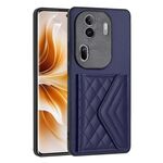Custodia per telefono RFID con struttura rombica globale per OPPO Reno11 Pro (viola scuro)