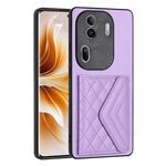 Per OPPO Reno11 Pro Custodia per telefono RFID con struttura rombica globale (viola chiaro)