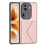 Per OPPO Reno11 Pro Custodia per telefono RFID con struttura rombica globale (oro rosa)
