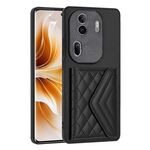 Custodia per telefono RFID con struttura rombica globale per OPPO Reno11 Pro (nera)