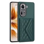 Per OPPO Reno11 Custodia per telefono RFID con struttura rombica globale (verde)
