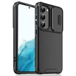 Per Samsung Galaxy S22+ 5G Camshield scorrevole TPU + custodia per telefono PC (nera)