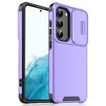 Per Samsung Galaxy S22+ 5G Custodia scorrevole Camshield TPU + PC (viola)