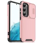 Per Samsung Galaxy S22+ 5G Custodia scorrevole Camshield TPU + PC (rosa)