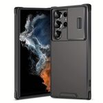 Custodia scorrevole Camshield TPU + PC per Samsung Galaxy S22 Ultra 5G (nera)