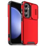 Per Samsung Galaxy S23 FE 5G Camshield scorrevole TPU + custodia per telefono PC (rossa)