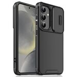 Per Samsung Galaxy S24+ 5G Camshield scorrevole TPU + custodia per telefono PC (nera)