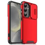 Per Samsung Galaxy S24+ 5G Camshield scorrevole TPU + custodia per telefono PC (rossa)