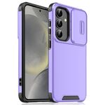 Per Samsung Galaxy S24+ 5G Custodia scorrevole Camshield TPU + PC (viola)