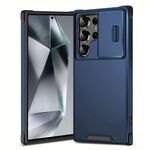Per Samsung Galaxy S24 Ultra 5G Custodia scorrevole Camshield TPU + PC (blu)