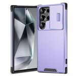Custodia scorrevole Camshield TPU + PC per Samsung Galaxy S24 Ultra 5G (viola)