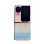 Per OPPO Find N3 Flip Illusory Color Custodia in pelle per PC con texture in pelle (rosa)