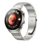 Per Huawei Watch 4/4 Pro cinturino per orologio in lega di titanio con fibbia piatta da 22 mm (grigio)