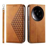 Per Xiaomi 14 Custodia per telefono in pelle magnetica con texture di vitello ultra cubica (gialla)