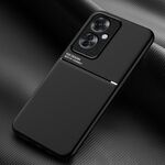 Per OPPO Reno11 F 5G Global Classic Tilt Strip Grano Magnetico Antiurto PC + Custodia per telefono in TPU (Nero)