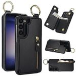 Custodia per telefono per Samsung Galaxy S23 5G Litchi Texture Zipper doppia fibbia (nero)