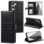 Per Samsung Galaxy S23+ 5G Custodia per telefono in pelle a portafoglio semplice con 6 carte (nera)