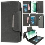 Per Samsung Galaxy S22+ 5G Custodia multifunzionale in pelle a portafoglio con 7 carte (grigio)