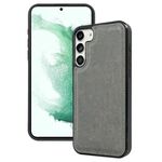 Per Samsung Galaxy S22+ 5G Custodia per telefono con cover posteriore in pelle di vacchetta (grigio)