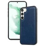 Per Samsung Galaxy S22+ 5G Custodia per telefono con cover posteriore in pelle bovina (blu reale)