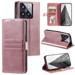 Per Xiaomi 14 Pro Custodia per telefono in pelle a portafoglio semplice con 6 carte (oro rosa)