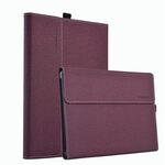 Custodia protettiva per tablet PC con texture in tessuto per Microsoft Surface Pro 10 (vino rosso)