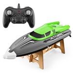 EB02 2.4G Wireless RC Barca Circolante Raffreddato ad Acqua Motoscafo ad Alta velocità Modello di Barca da Corsa Giocattolo(Verde)