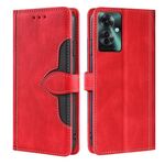 Per OPPO Reno11 F 5G Custodia per telefono in pelle con fibbia magnetica Skin Feel (rossa)