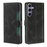 Custodia per telefono in pelle con fibbia magnetica per Samsung Galaxy S23 FE 5G (nero)