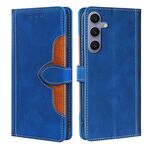 Custodia per telefono in pelle con fibbia magnetica per Samsung Galaxy S23 FE 5G (blu)