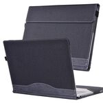 Per Microsoft Surface Laptop 6 Custodia protettiva in pelle per laptop con texture in tessuto da 15 pollici (Space Ash)