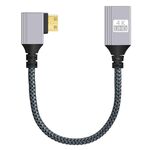Cavo adattatore dati video HD da mini HDTV a HDTV con testa ad angolo retto per fotocamera DSLR (grigio)