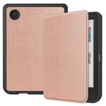 Per KOBO Clara Colore / BW Tinta unita Voltaggio Caster Custodia in pelle TPU Smart Tablet (Oro rosa)