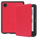 Per KOBO Clara Color / BW Tinta unita Voltaggio Caster Custodia in pelle TPU Smart Tablet(Rosso)