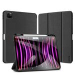 Custodia per tablet in pelle magnetica con texture in tessuto per iPad Pro 13 2024 DUX DUCIS Domo (nero)