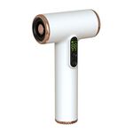 Asciugacapelli ricaricabile wireless con velocità del vento/temperatura regolabile a 3 livelli (bianco)